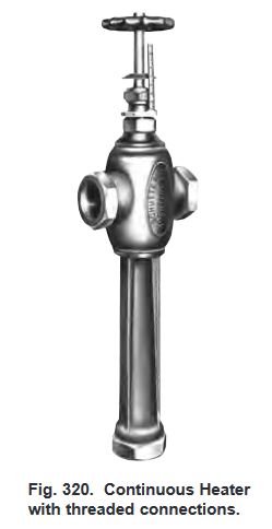 Fig. 320. Continuous Heater
with threaded connections